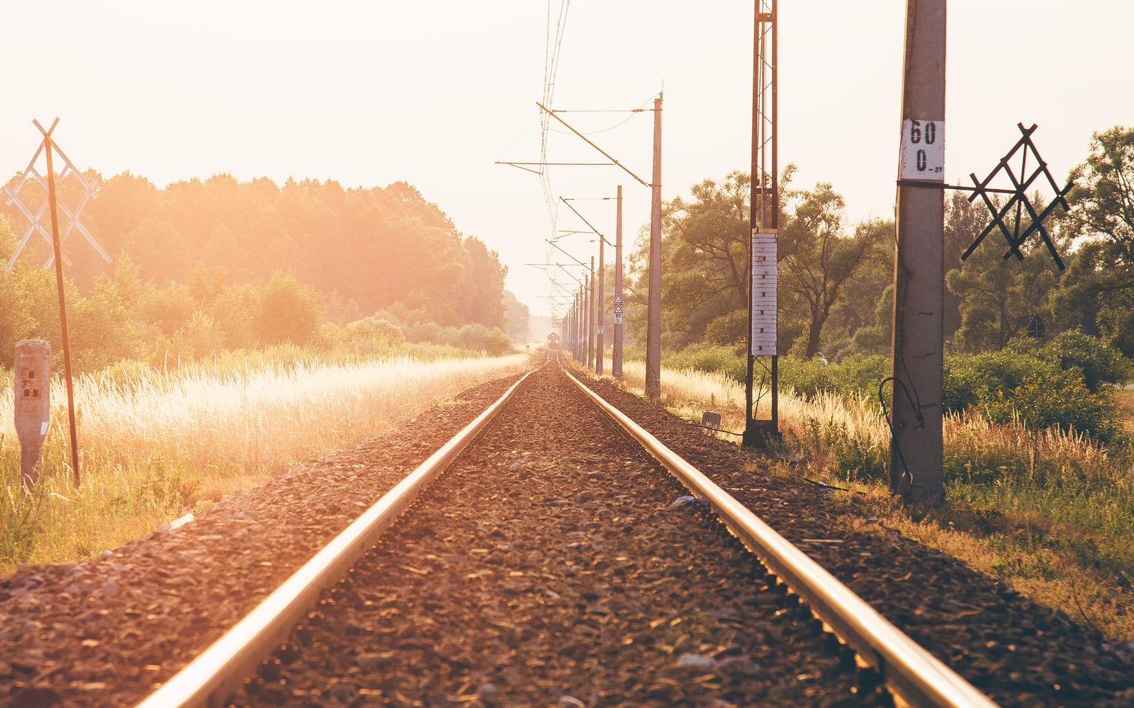 Image of rails shown in order to illustrate my parents' coming to Germany.